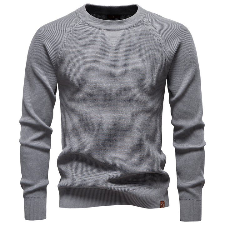 Herren nan mitteldicker Struktur-Strickpullover mit Raglanärmeln und Rippenbündchen Echo Archiv