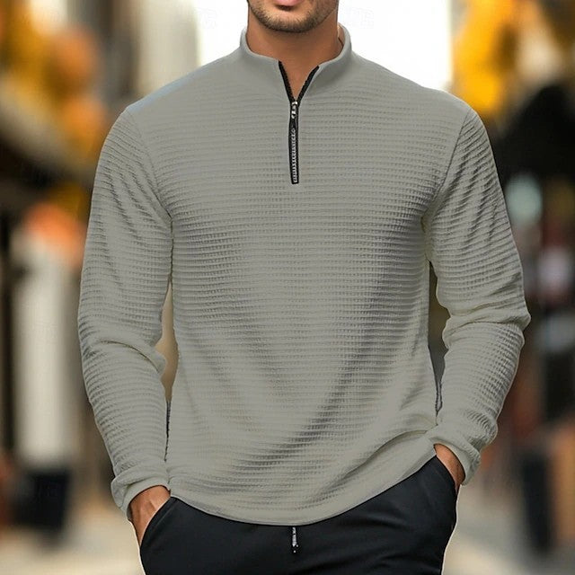 Herren Sweatshirt mit hohem Kragen und Reißverschluss Echoarchiv
