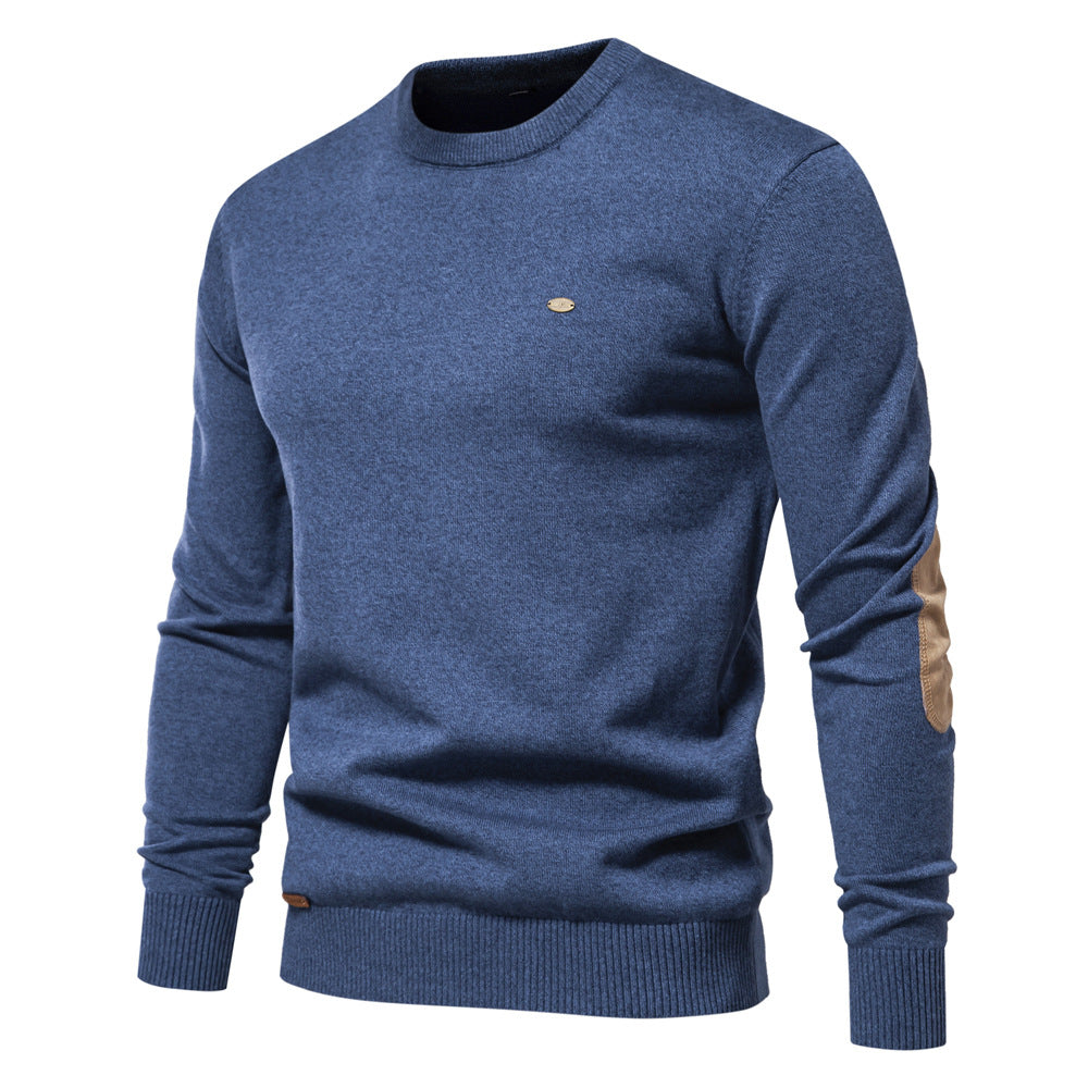 Herren Rundhals Pullover aus weichem Strickstoff Echoarchiv