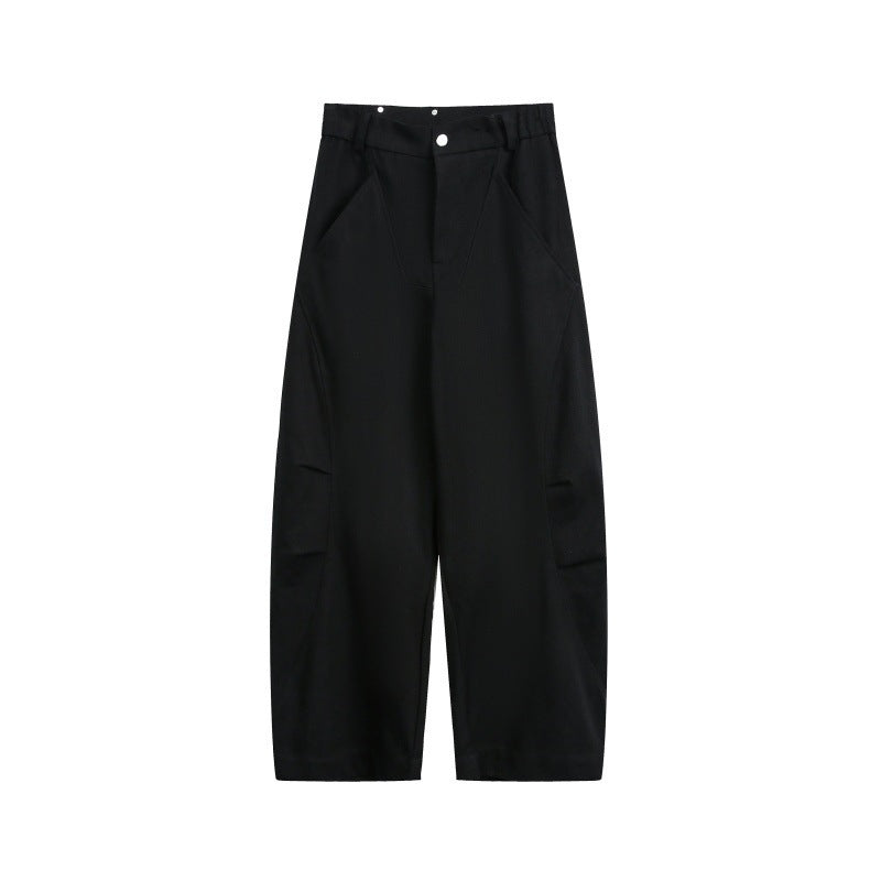 Unisex Weite Cropped-Cargohose mit hoher Taille und Utility-Taschen Echo Archiv