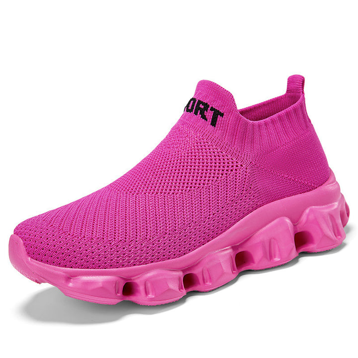Unisex nan nahtloser Strick-Slip-On mit sockenähnlichem Schaft und skulpturierter Dämpfungssohle Echo Archiv