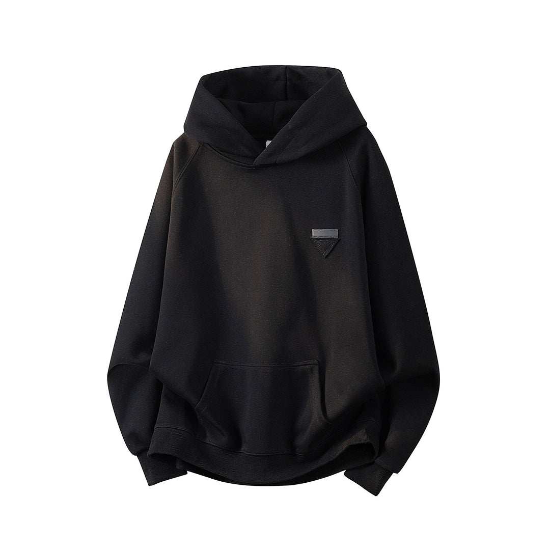 Unisex Oversize Kapuzenpullover mit handschriftlichem Grafik-Print, Kängurutasche & geripptem Saum Echoarchiv