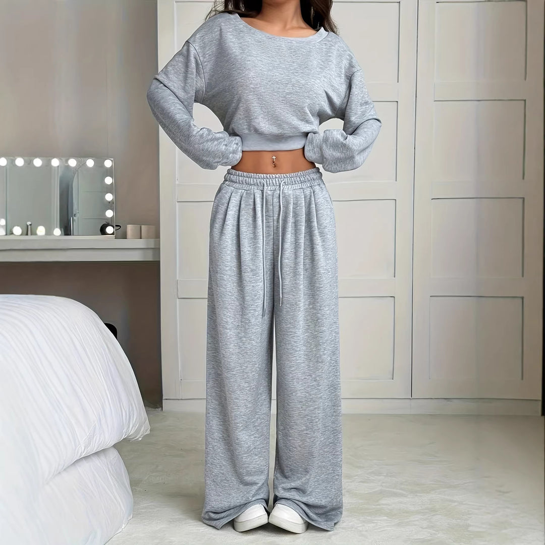 Damen Komfortables Lounge-Set mit weitem Schnitt und elastischem Bund Echo Archiv