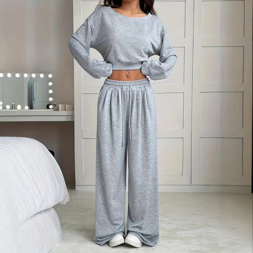 Damen Komfortables Lounge-Set mit weitem Schnitt und elastischem Bund Echo Archiv