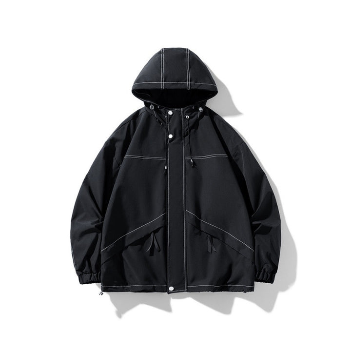 Herren Sportliche Übergangsjacke mit verstellbarem Kapuzenverschluss Echo Archiv