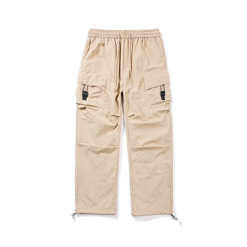 Herren Leichte Ripstop‑Trekking‑Cargohose mit Elastikbund, Kordelzug und Schnallen‑Cargotaschen Echo Archiv