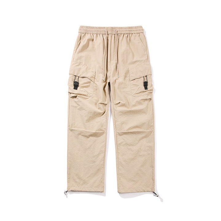 Herren Leichte Ripstop‑Trekking‑Cargohose mit Elastikbund, Kordelzug und Schnallen‑Cargotaschen Echo Archiv