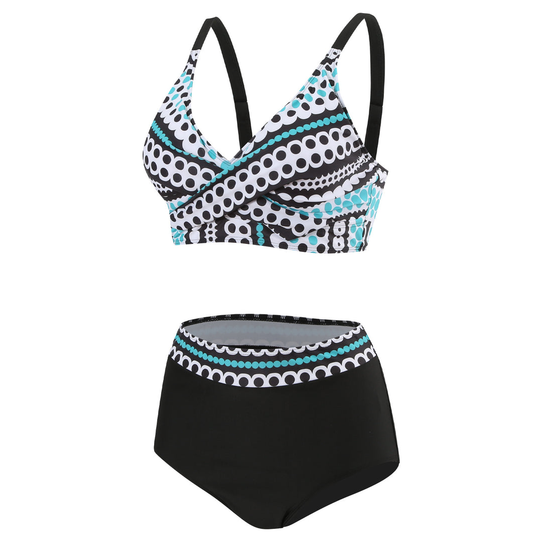 Damen Hochgeschnittener Bikini mit modischem Bauchschutz Echo Archiv