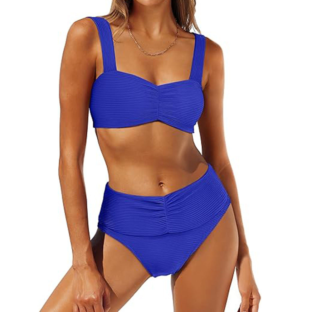 Damen Hochgeschnittener Bikini mit Rüschendetails Echo Archiv