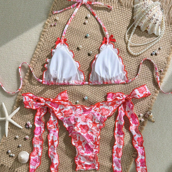 Damen Triangel-Bikini mit Rüschendetails Echo Archiv