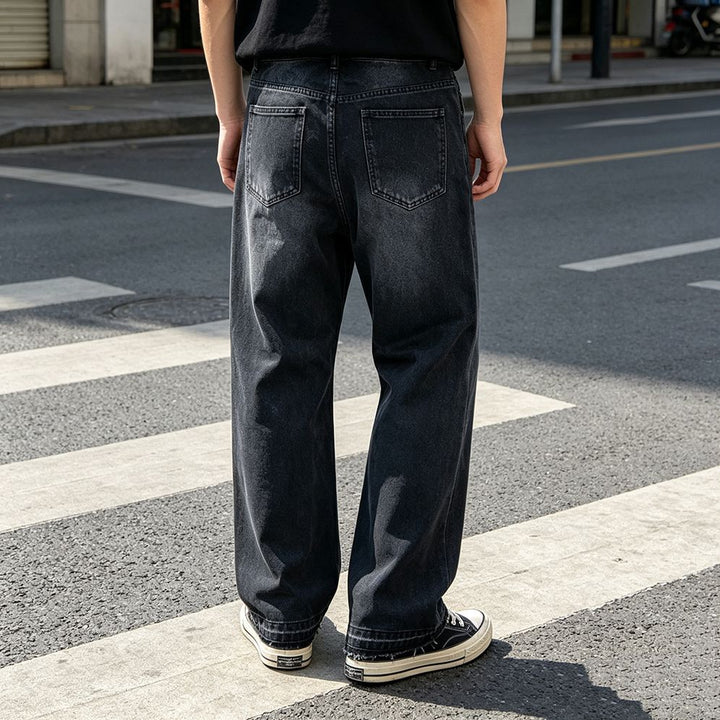 Herren Modische Jeans mit Schriftzug Echoarchiv