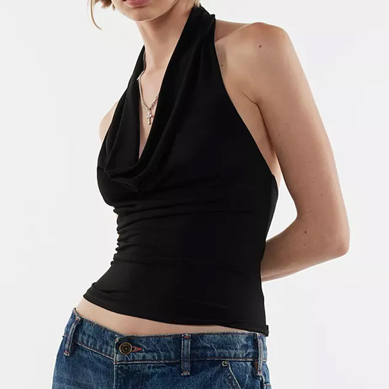 Damen Wickeloberteil mit tiefem V-Ausschnitt und gerafftem Design Echo Archiv