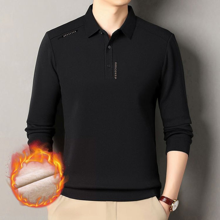 Herren modisches Langarm-Polo-Shirt mit hochfunktionalem Material Echoarchiv