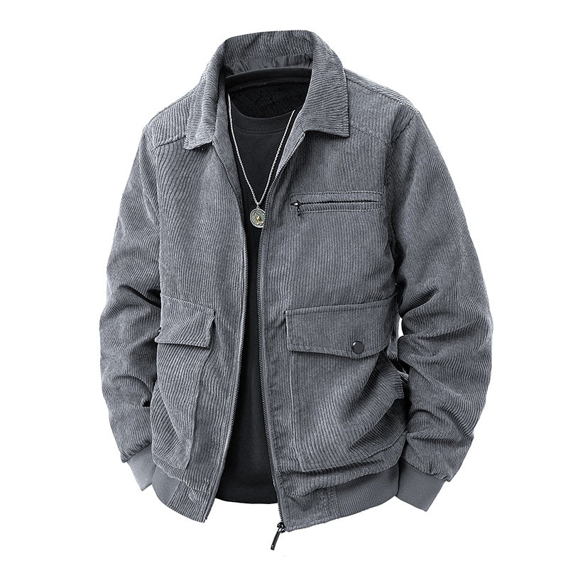 Herren Modische Cordjacke mit praktischen Taschen Echo Archiv