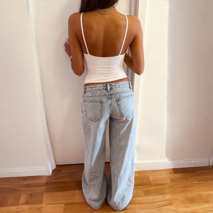 Damen hochgeschnittene weite Jeans Echo Archiv
