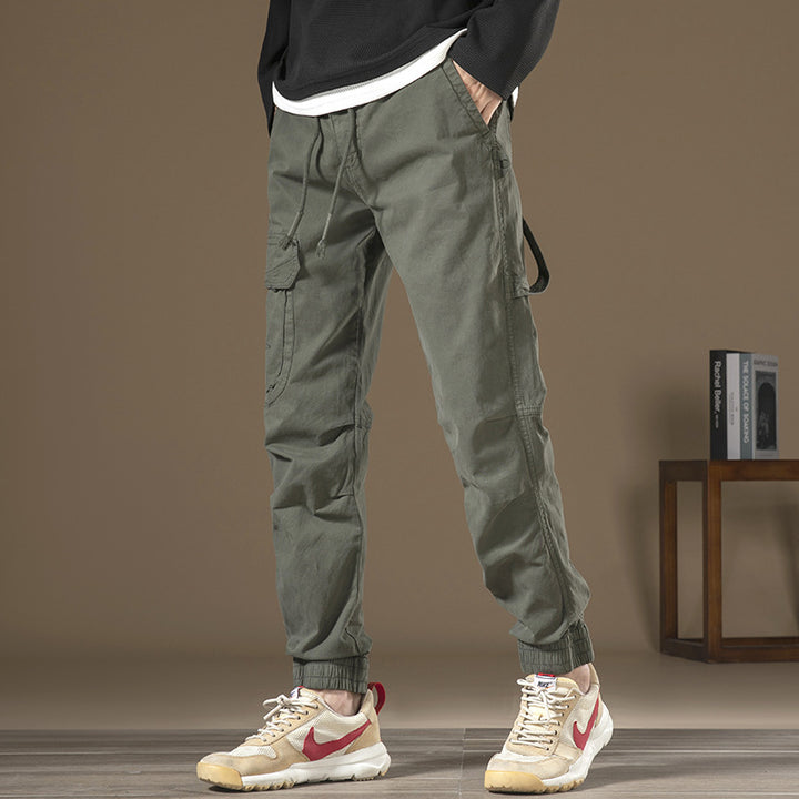Herren Cargo-Hose mit funktionalen Taschen und elastischem Bund Echoarchiv