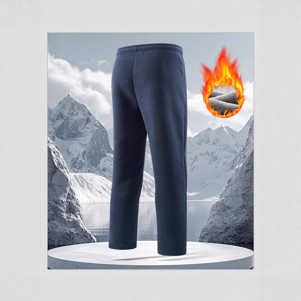 Herren Thermo‑Fleecehose mit hochfloriger Sherpa‑Innenfütterung und Reißverschlusstaschen – Sorevano