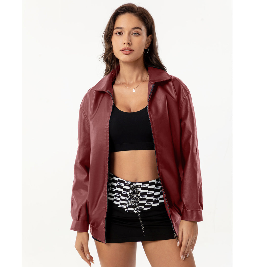 Damen nan leichte Satin Bomberjacke mit Reißverschluss und lockerer Passform Echo Archiv