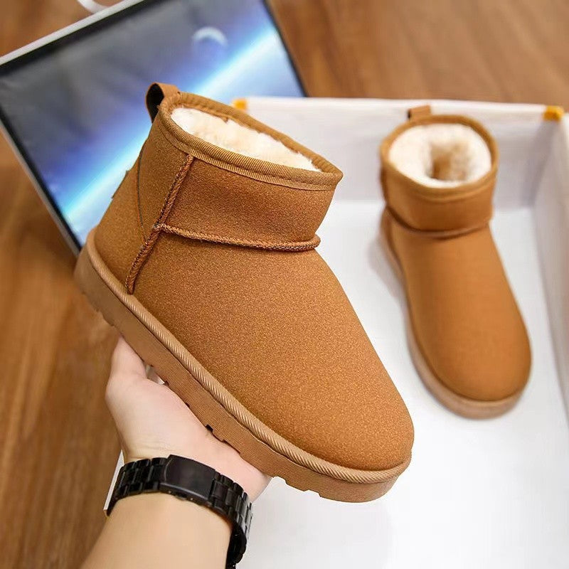 Damen Gefütterte Kurz-AnklEcho Archivoots aus Veloursimitat mit Teddyfutter und dämpfender Plateau-Sohle Echo Archiv
