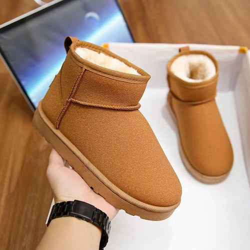 Damen Gefütterte Kurz-AnklEcho Archivoots aus Veloursimitat mit Teddyfutter und dämpfender Plateau-Sohle Echo Archiv