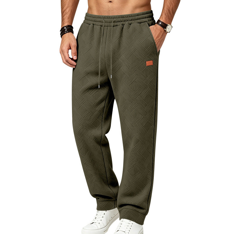 Herren Lässige strukturierte Jogginghose mit Kordelzug und Seitentaschen Echoarchiv