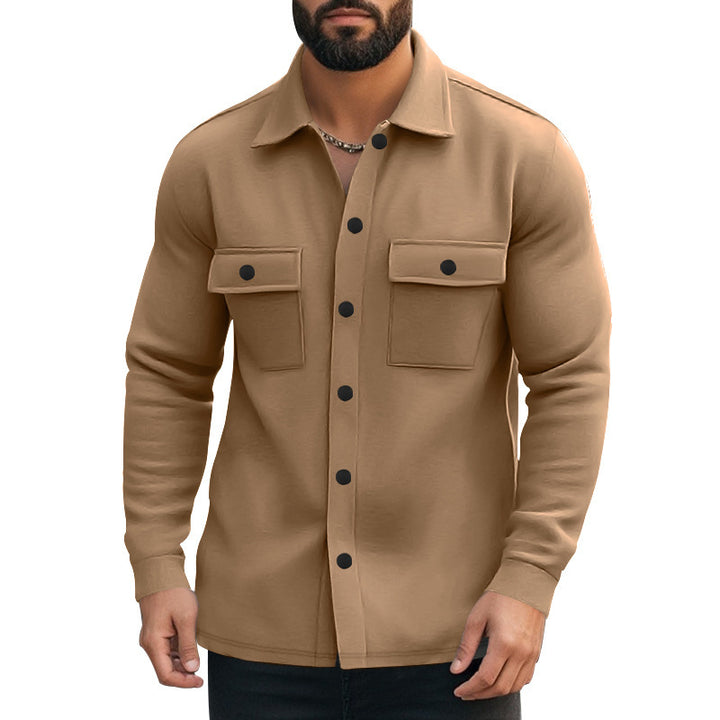 Herren modische Flanelljacke mit praktischen Taschen Echoarchiv