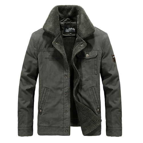 Herren nan gefütterte Canvas-Fieldjacke mit Teddyfutter und klassischem Stehkragen Echo Archiv