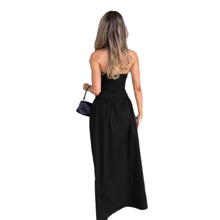 Damen elegantes Bandeau-Maxi-Kleid mit schwingendem Rock und elastischem Bund Echo Archiv