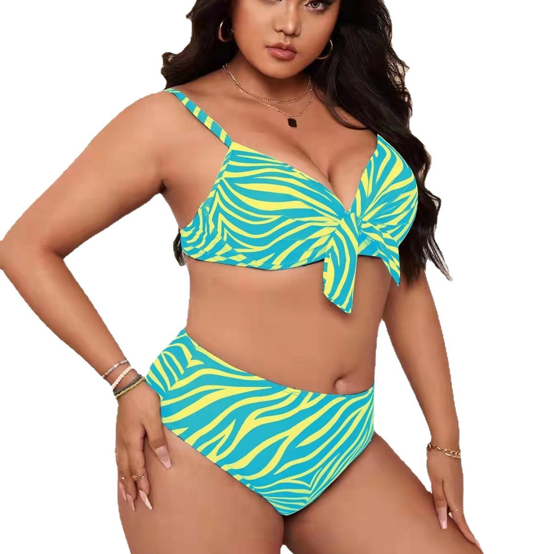 Damen Bikini-Set mit verspieltem Knotendesign und hohem Bund Echo Archiv