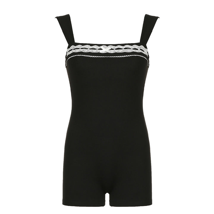 Damen Schwimmsuit mit eleganter Spitze und breiten Trägern Echo Archiv