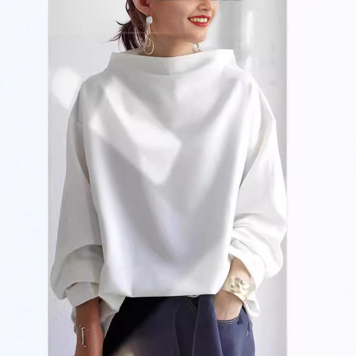 Damen oversized Pullover mit speziellem Kragen und lässigem Schnitt Echoarchiv