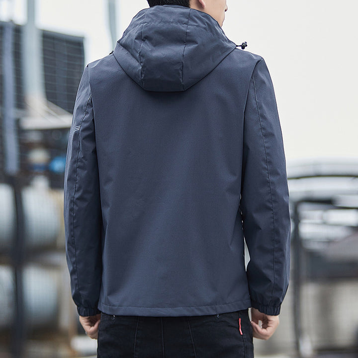 Herren Sportliche Übergangsjacke mit verstellbarer Kapuze Echo Archiv