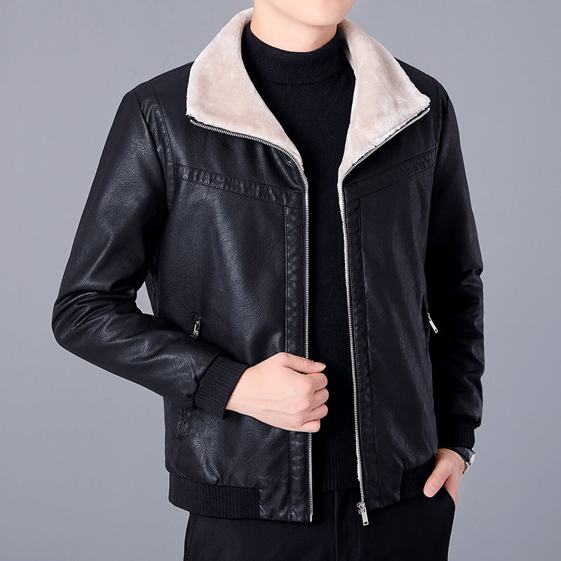 Herren Kunstlederjacke mit Teddyfutter Echo Archiv 1787738674