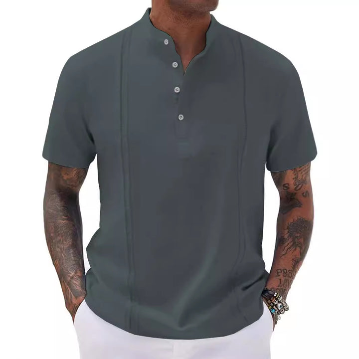 Herren Poloshirt mit modernem Knopfleisten-Design und atmungsaktiver Struktur Echoarchiv