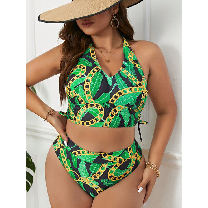 Damen Triangel-Bikini mit modischem Ketten-Design und seitlichen Raffungen Echo Archiv