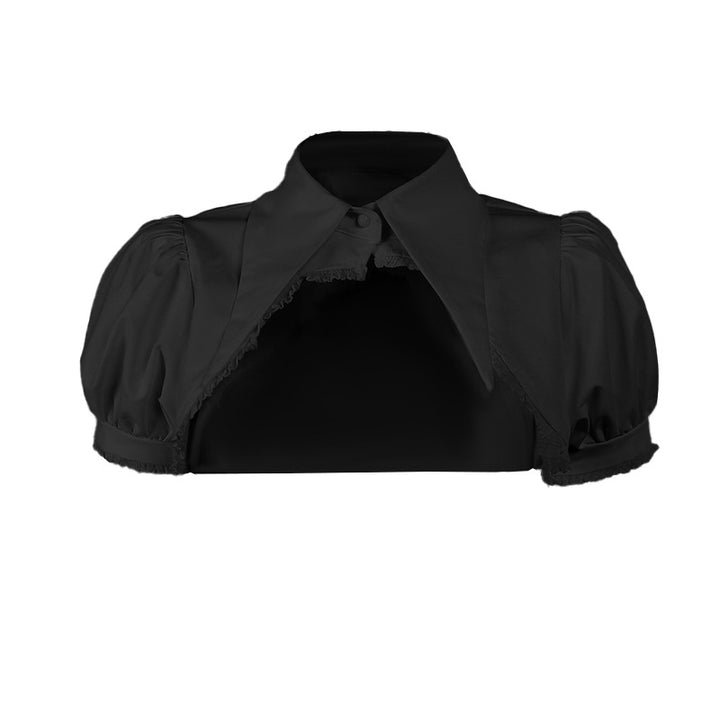 Damen figurbetonte Bluse mit Rüschendetails und Schnürung Echo Archiv