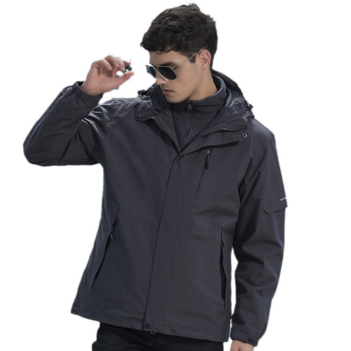 Damen Wasserdichte Outdoorjacke mit Kapuze, atmungsaktiver Membran und Multifunktions‑Reißverschlusstaschen – Célinea