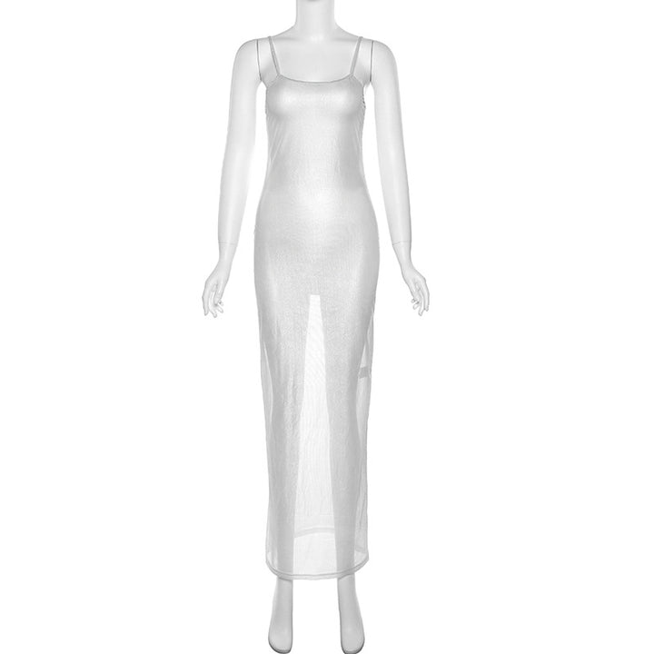 Damen Maxi-Strandkleid aus leichtem Material mit feinen Spaghettiträgern Echo Archiv