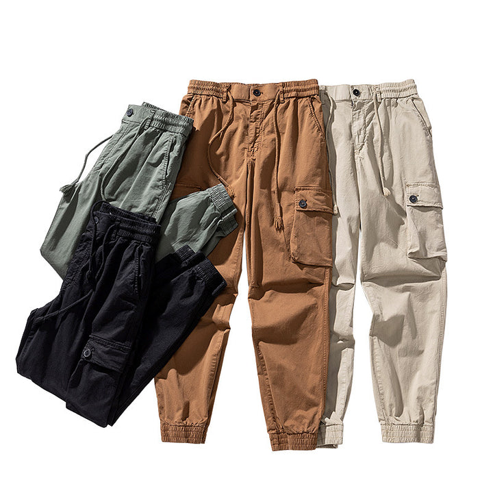 Herren Cargo-Joggerhose im Tapered-Utility-Stil mit elastischem Bund und Klapptaschen Echo Archiv