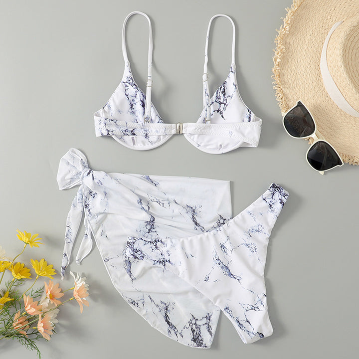 Damen Triangel-Bikini-Set mit asymmetrischem Wickelrock Echo Archiv