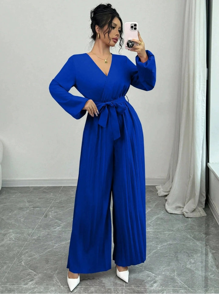 Damen Eleganter Plissee Jumpsuit Echo Archiv