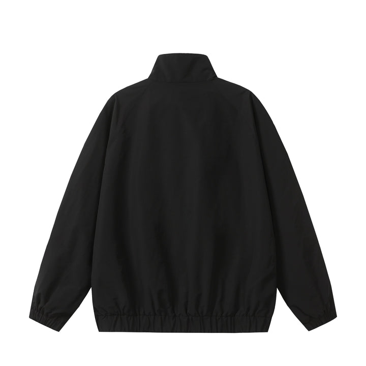 Unisex Sportive Colorblock-Trackjacke mit Stehkragen und durchgehendem Reißverschluss Echoarchiv