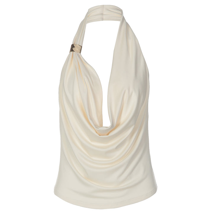 Damen Drapiertes Top mit elegantem Ausschnitt Echo Archiv