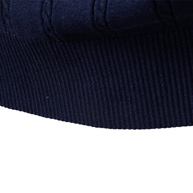 Herren ärmellose Strickweste mit V-Ausschnitt und dezentem Kabelmuster Echoarchiv