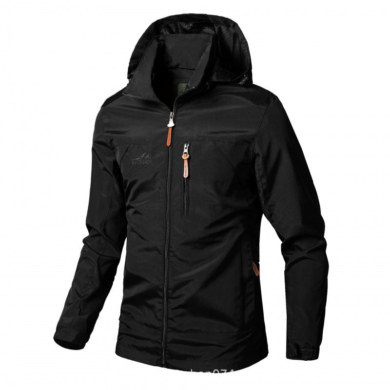 Herren nan leichte wasserabweisende Softshelljacke mit Kapuze und Sicherheitsreißverschluss Echo Archiv