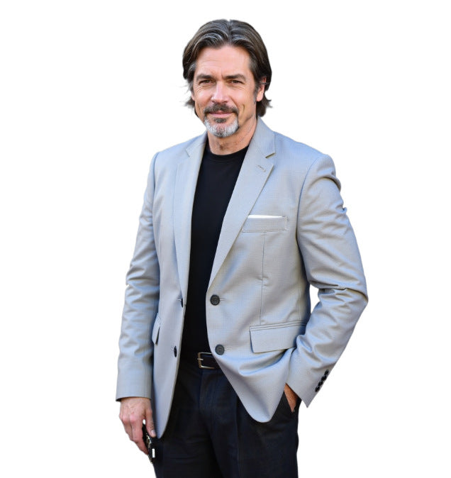 Herren nan taillierter Business-Blazer aus Stretchgewebe mit Brusttasche und schlanker Silhouette Echo Archiv