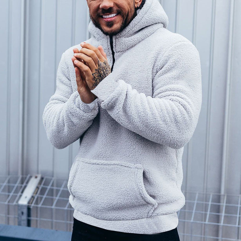 Herren kuscheliger Fleece-Hoodie mit modernem Schnitt und praktischen Taschen Echoarchiv