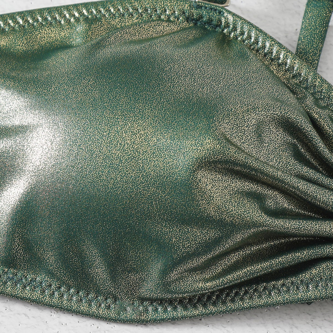 Damen Glänzender zwei-teiliger Bikini mit eleganter Verzierung Echo Archiv
