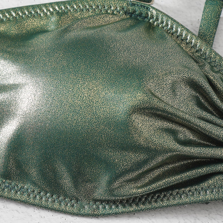 Damen Glänzender zwei-teiliger Bikini mit eleganter Verzierung Echo Archiv