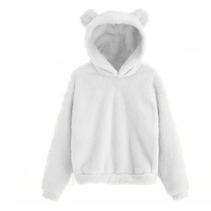 Damen Kuscheliger Teddy-Fleece-Hoodie mit Bärenohren und Oversize-Passform Echo Archiv